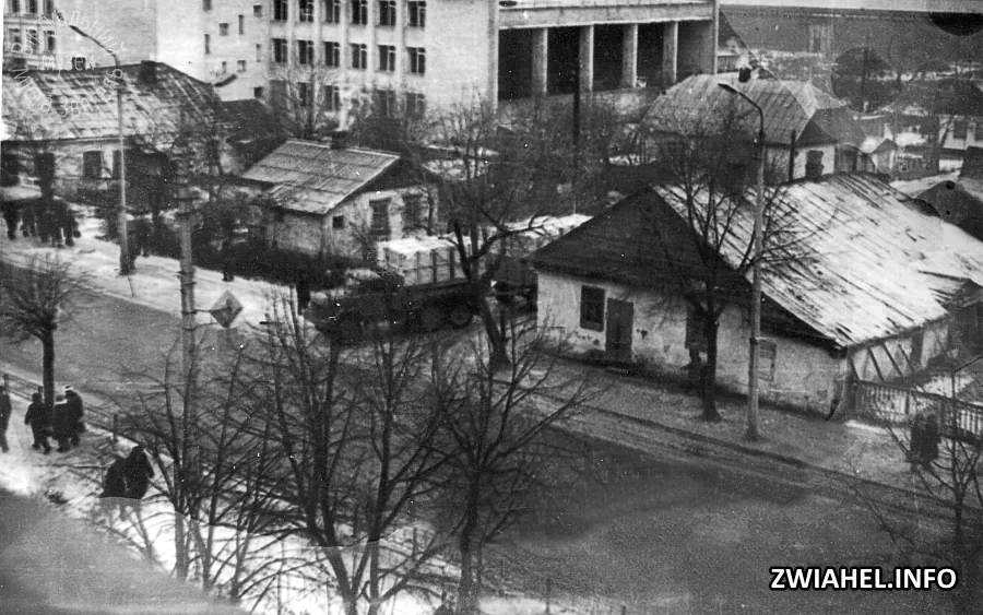 Вулиця Леніна (нині Шевченка) під час будівництва нового корпусу машинобудівного технікуму