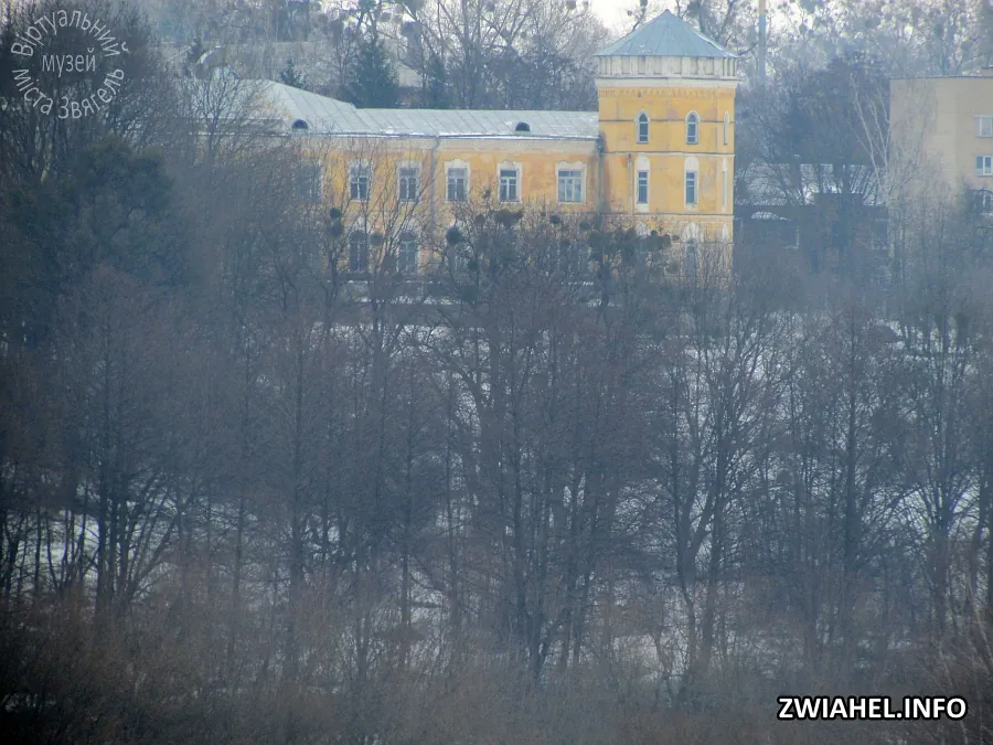 Вид на палац Мєзєнцевих із замкового пагорбу