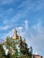 Хмара-хрест над Свято-Михайлівським собором (20 травня 2017 року, Іван Терещук)